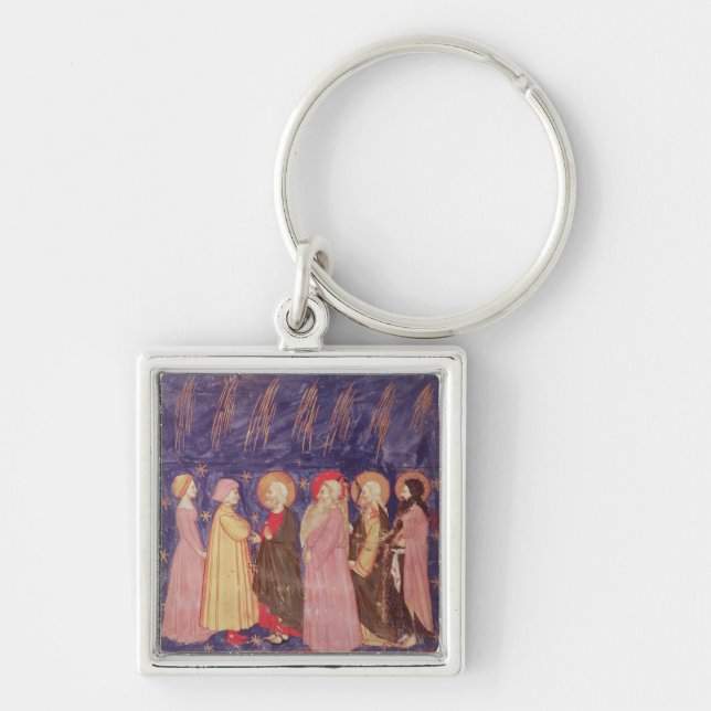Dante und Beatrice mit den Heiligen des Paradieses Schlüsselanhänger (Vorne)