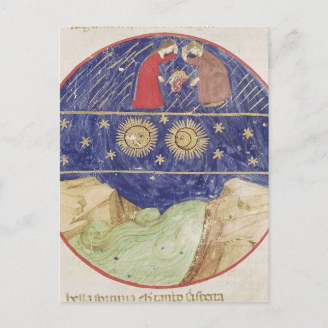 Dante und Beatrice Postkarte (Vorderseite)