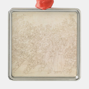 Dante und Beatrice, von Dantes ` göttlich Silbernes Ornament