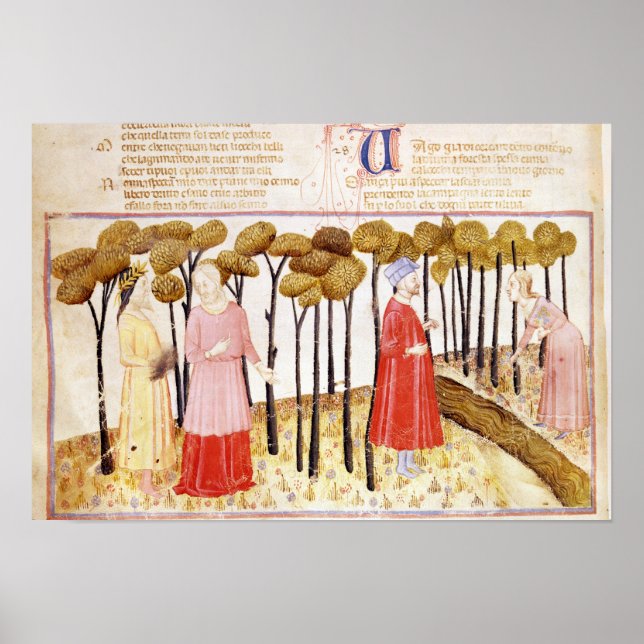 Dante und Virgil auf dem Gipfel der Fechteinrichtu Poster (Vorne)