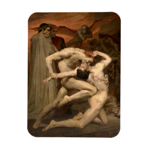 Dante und Virgil in Hell (von Bouguereau) Magnet