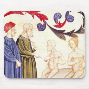 Dante, Virgil und Pest-geschlagen Mousepad