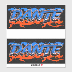 Dante Vorname Name Graffiti Aufkleber Sticker