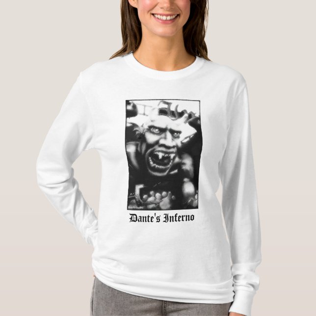 Dante's Inferno Ladys' Langärmeliger T - Shirt (Vorderseite)