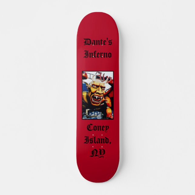Dante's Inferno (Rot) - Maßgeschneidertes Skateboa Skateboard (Vorne)