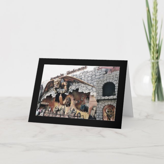 Dante's Inferno Spookhouse Blank Greeting Card Karte (Vorderseite)