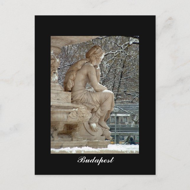 Danubius-Brunnen, Budapest Postkarte (Vorderseite)