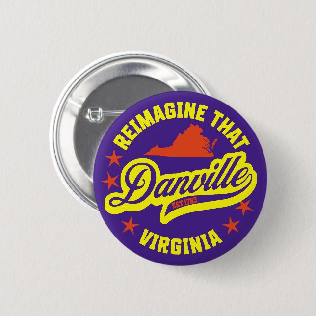 Danville, Virginia Button (Vorne & Hinten)