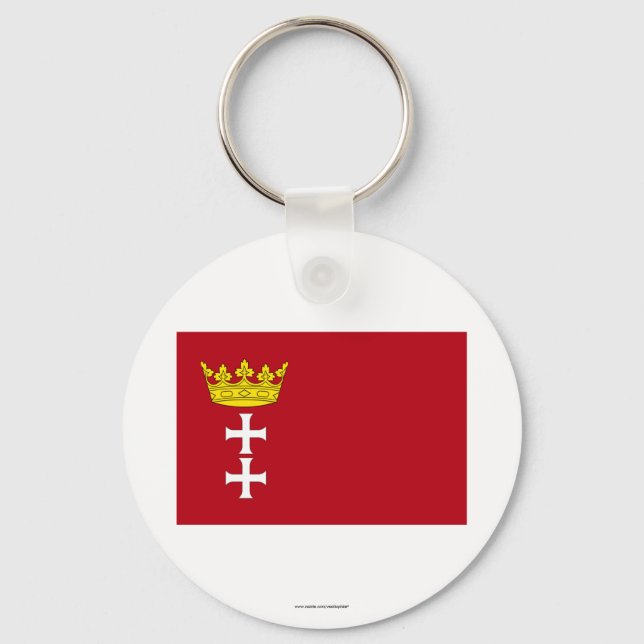 Danzig - Danziger Flagge Schlüsselanhänger (Vorderseite)