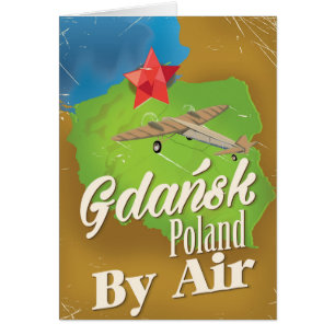 Danzig Polen Vintage-Flugposter