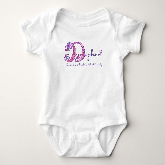 Daphne Girls Name & Bedeutung D Monogramm Shirt (Vorderseite)