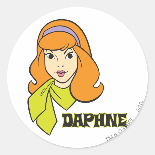 Daphne Name Graphic Runder Aufkleber (Vorderseite)