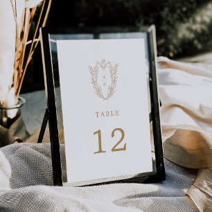 DAPHNE Simple Or Blanc Mariage Numéros de table