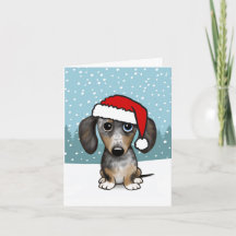 Daple Dackel Santa Dackel Hund Weihnachten