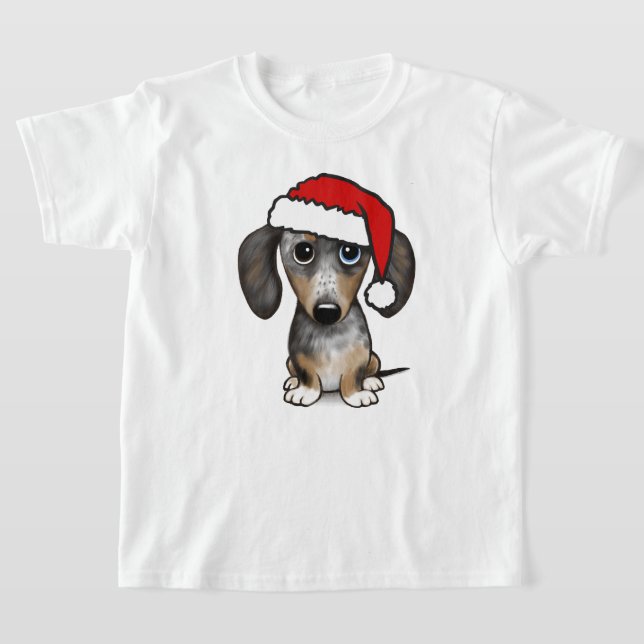 Daple Dackel Santa Dackel Hund Weihnachten T-Shirt (Ablage )