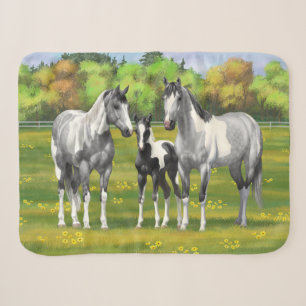 Daple Gray Pinto Paint Horses In Summer Pasta Sherpadecke