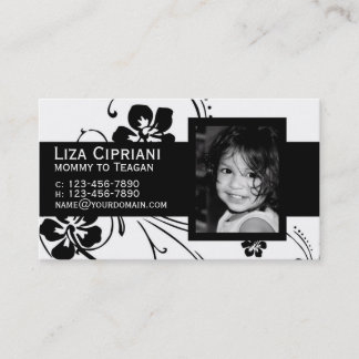 D'appel Affaires ou conception de fleur de noir de carte