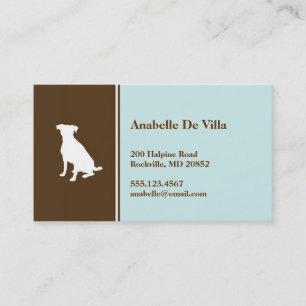 D'appel Canine chien bleu brun animal de compagnie carte d