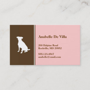 D'appel Canine chien rose brun animal de compagnie carte d