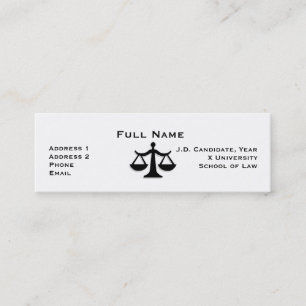 D'appel Carte 1 de profil d'étudiant en droit