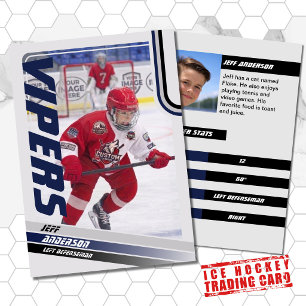 D'appel Carte à collectionner de hockey sur glace Blue Ice