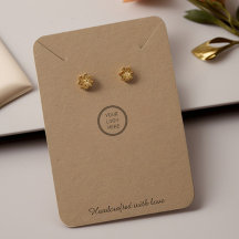 Carte d'affichage pour bijoux en papier Kraft