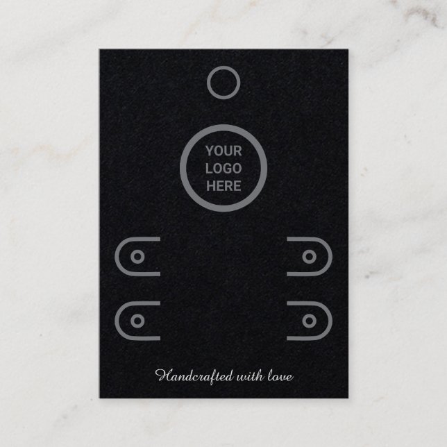 D'appel Carte d'affichage Premium Noir à deux rangées (Devant)