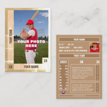 Carte de baseball en détresse - Statistiques perso