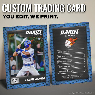 D'appel Carte de baseball personnalisée, joueur en graphit