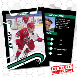 D'appel Carte de collection de hockey sur glace en vert vi