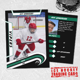 D'appel Carte de collection de hockey sur glace en vert vi