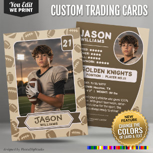 D'appel Carte de commerce de football personnalisée, coule