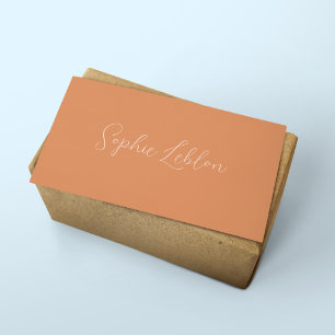 D'appel Carte de contact Apricot Crush Nom de police manus