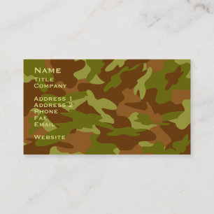 D'appel Carte de contact Camo / Carte de profil