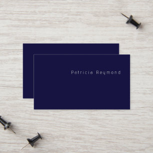 D'appel Carte de contact minimaliste simple bleu profond