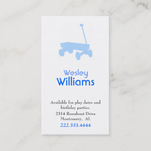 D'appel Carte de date de jeu Blue Wagon Children