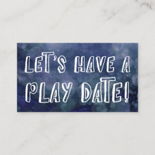 D'appel Carte de date de jeu de la police bleue Bokeh Momm