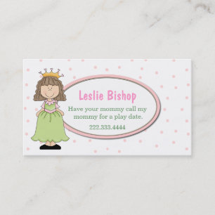 D'appel Carte de date douce de princesse Play