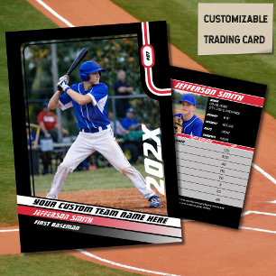 D'appel Carte de joueur de baseball personnalisée Cadeau r