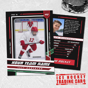 D'appel Carte de joueur de hockey sur glace personnalisée