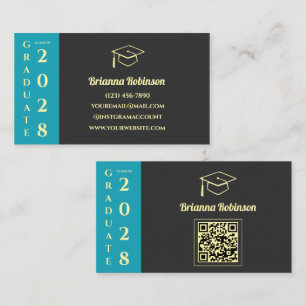 D'appel Carte de nom de code QR de remise de diplôme moder