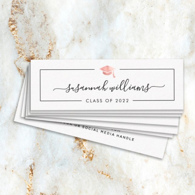 D'appel Carte de nom de diplôme Rose de script moderne Cas (Créateur téléchargé)