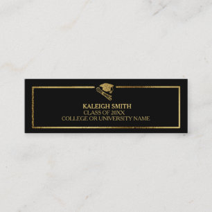 D'appel Carte de nom d'insertion d'or personnalisé sur un 