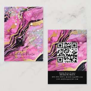 D'appel Carte de présentation élégante en marbre noir opal