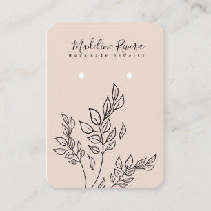 D'appel Carte de présentation pour boucles d'oreilles fait