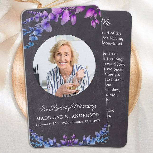 D'appel Carte de prière commémorative funéraire Eucalyptus (Créateur téléchargé)