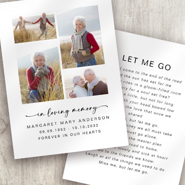 D'appel Carte de prière commémorative | In Love Memory Fou (Créateur téléchargé)