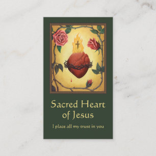 D'appel Carte de prière de peinture de coeur sacré
