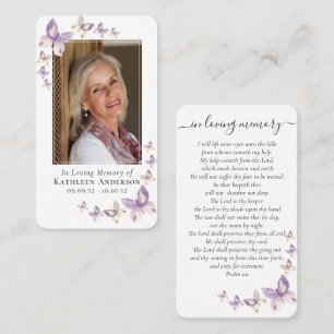 D'appel Carte de prière   Lilac Butterflies Photo