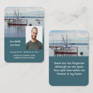 D'appel Carte de prière mémorial pour un pêcheur commercia